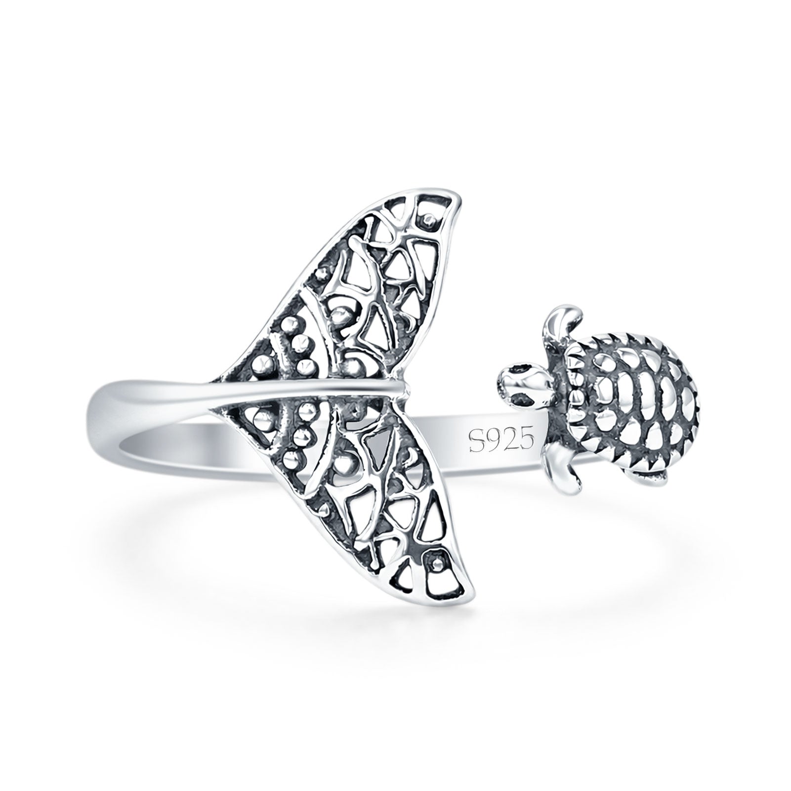 Whale Tail & Sea Turtle Ring