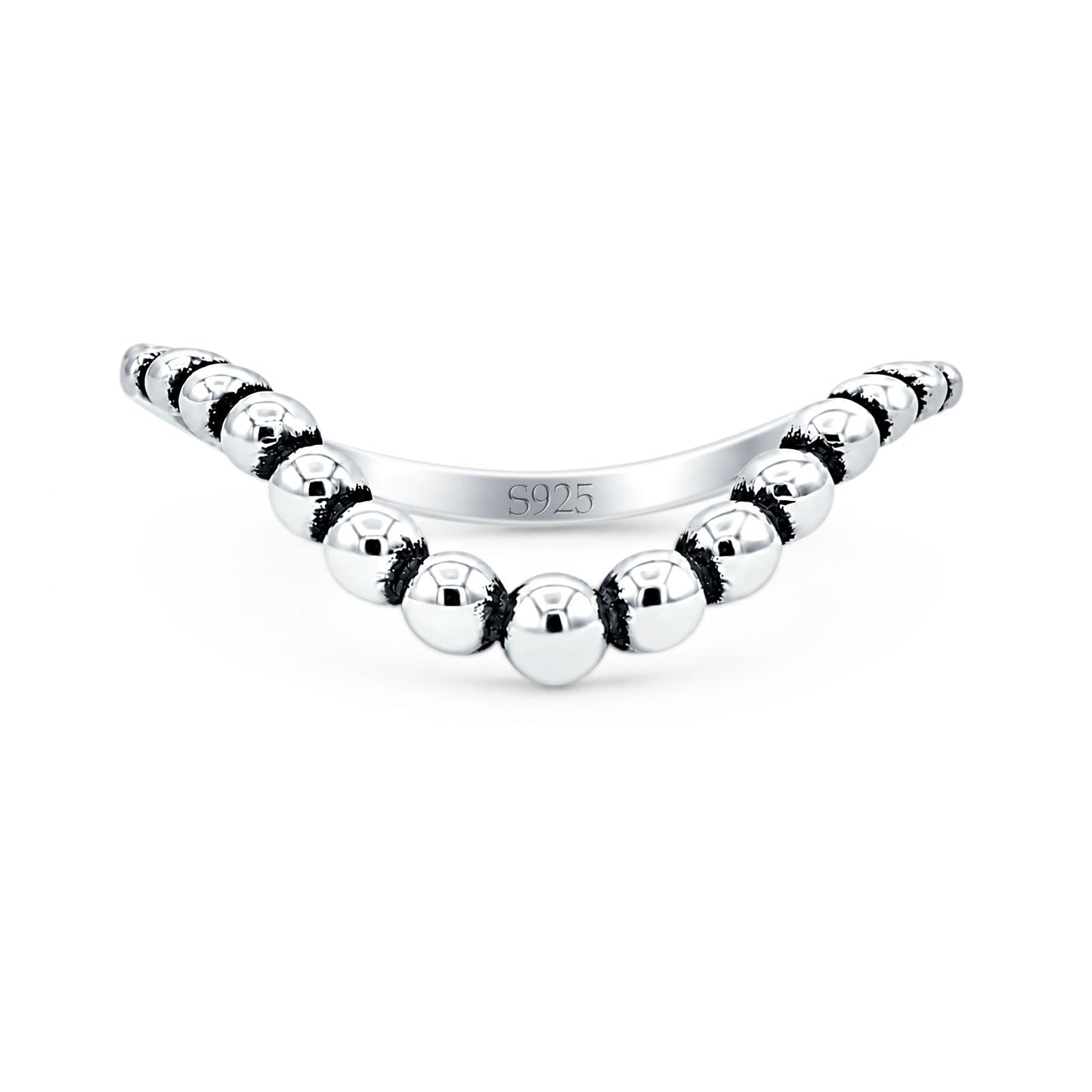 Beaded Chevron Ring