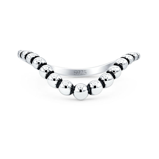 Beaded Chevron Ring