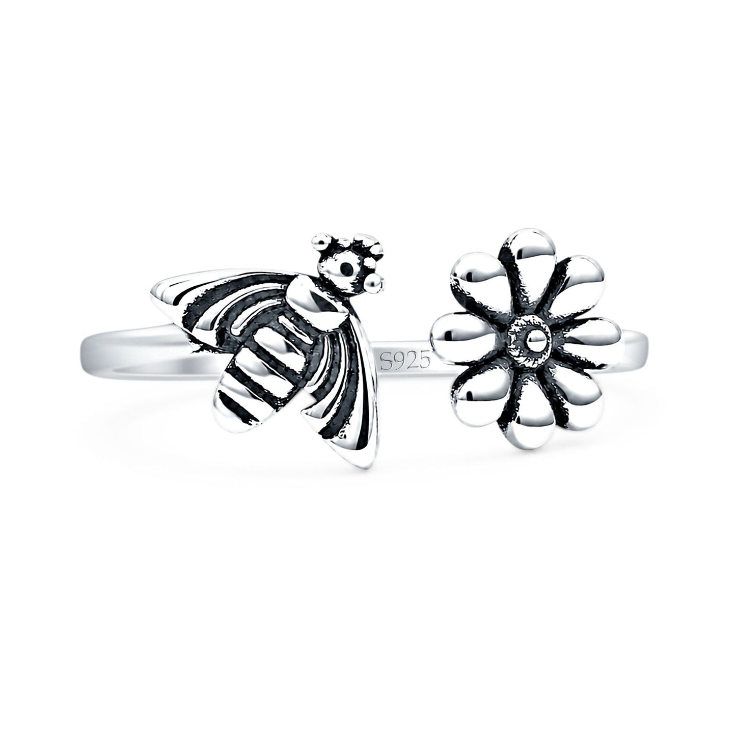 Bee Flower Open Ring