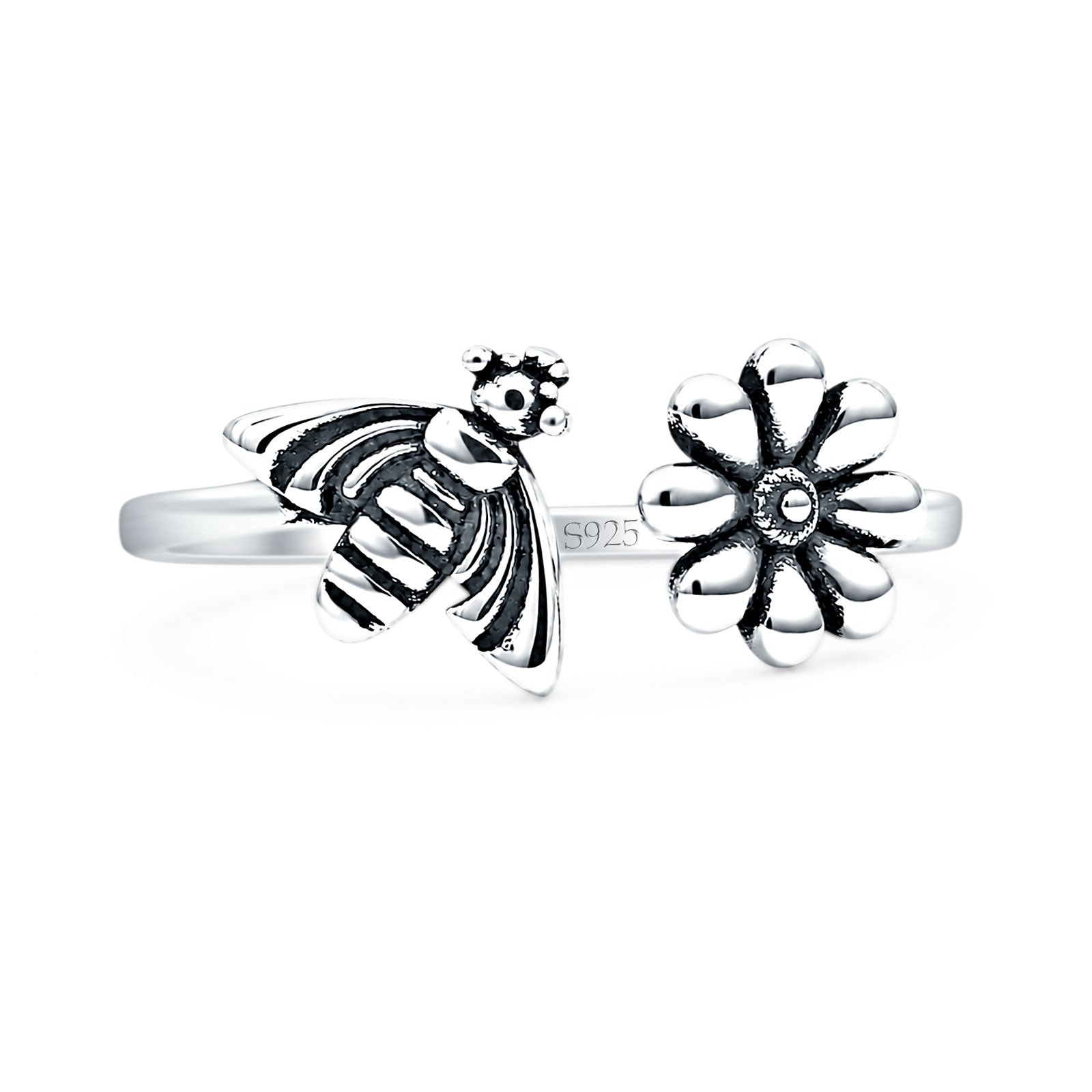 Bee Flower Open Ring
