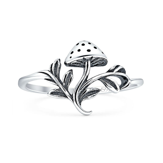Mushroom Leaf Ring 