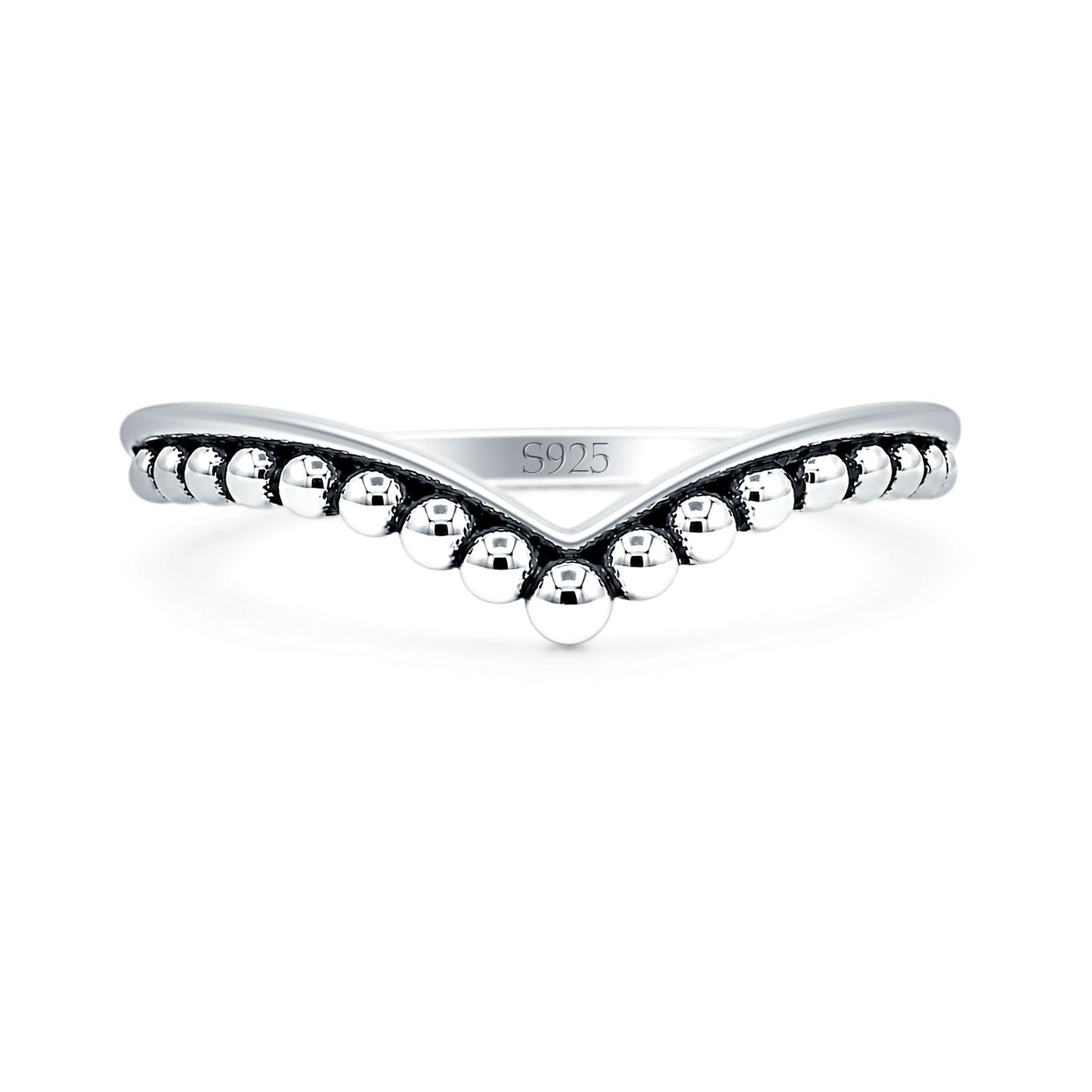 V Shape Beaded Ring
