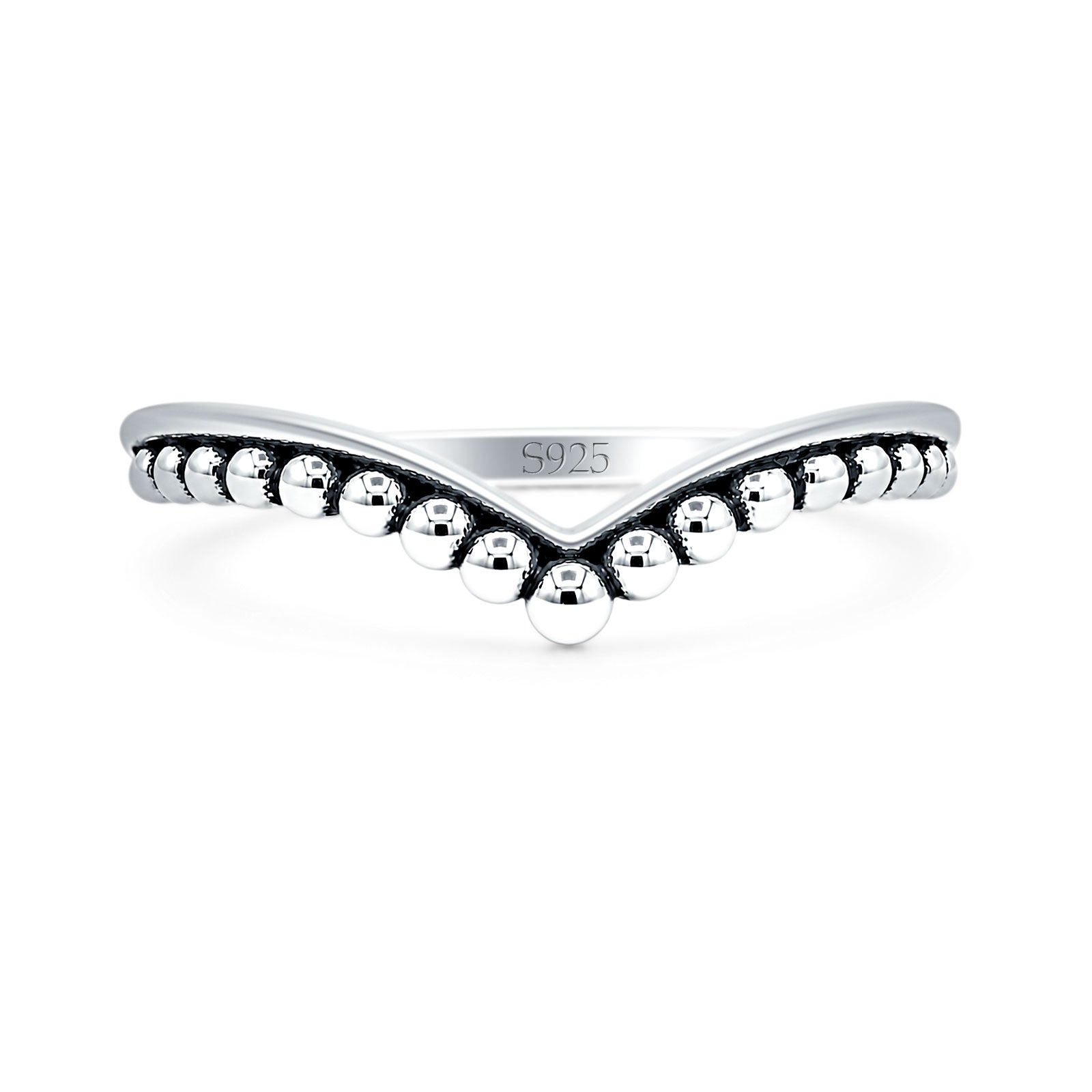 V Shape Beaded Ring