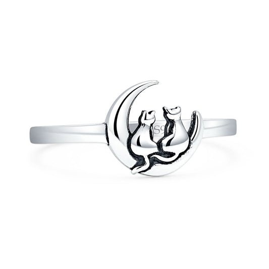 Cat Moon Ring