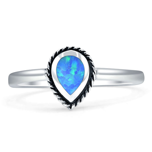 Pear Teardrop Solitaire Ring