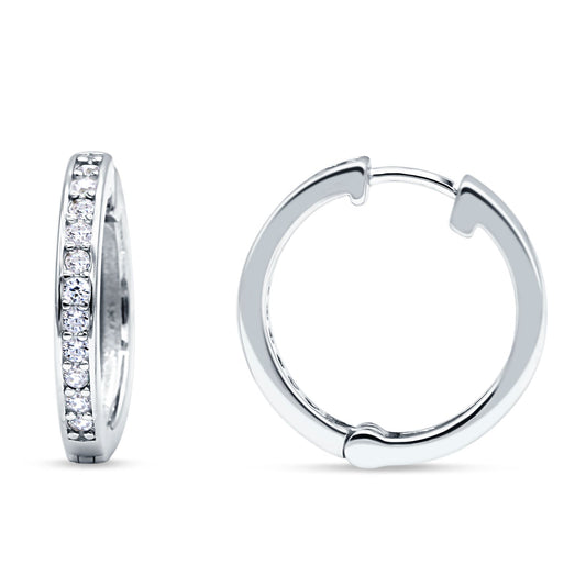 Minimalist Huggie Hoop Earrings Cubic Zirconia