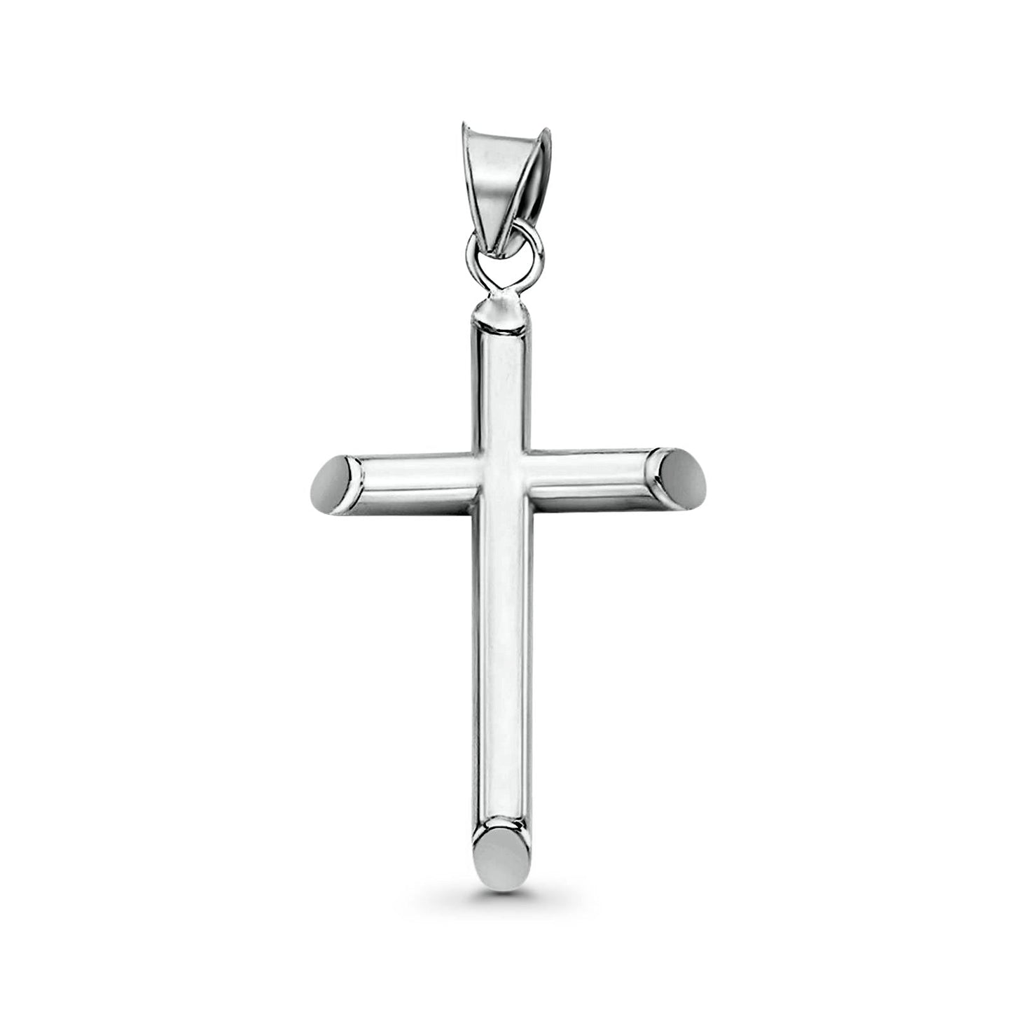 Solid Plain Cross Charm Pendant (21mm)