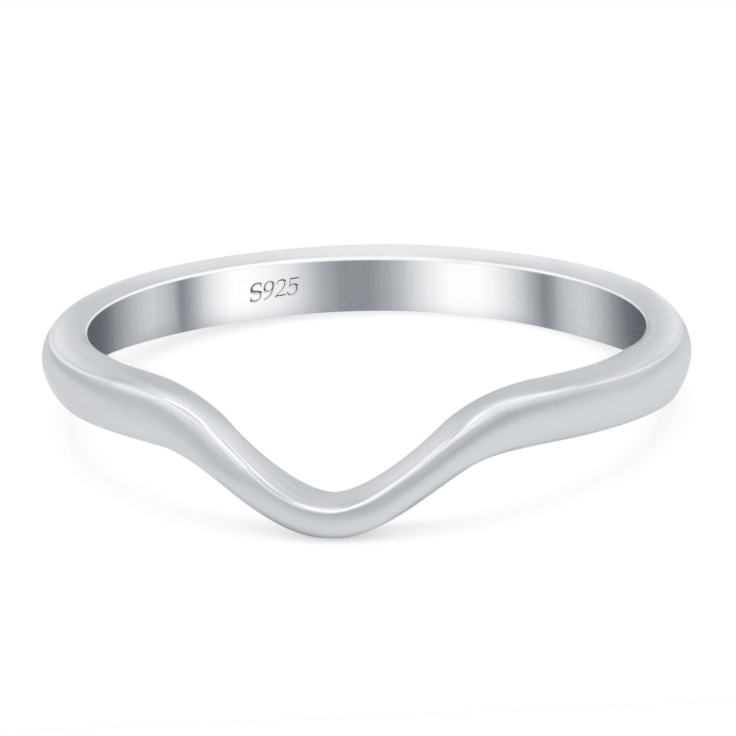 Contour Curved Band Thumb Ring (2mm)