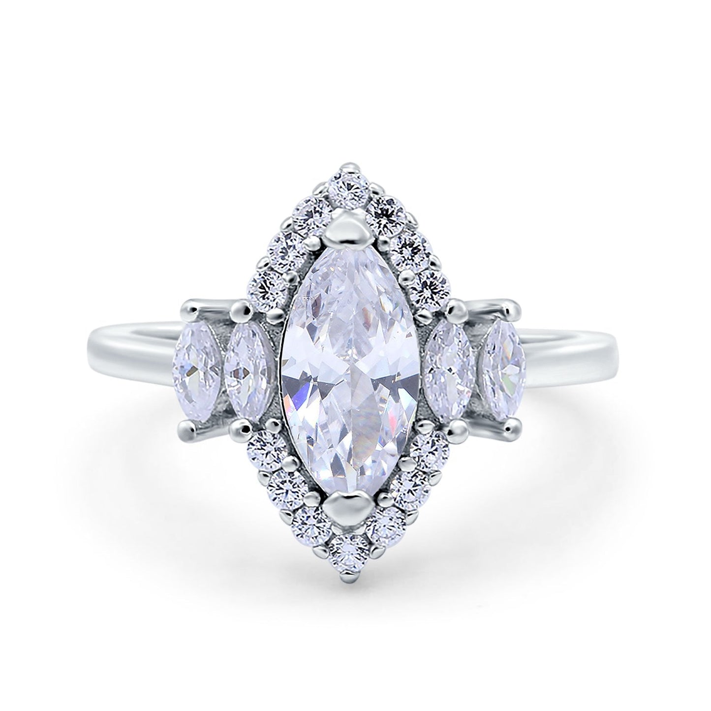 Marquise Vintage Wedding Ring Simulated Cubic Zirconia