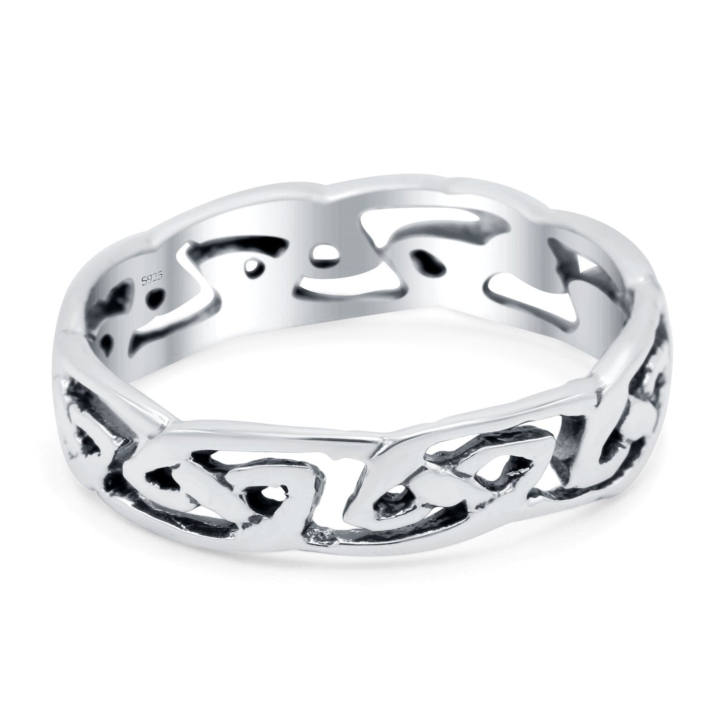 Celtic Ring Oxidized Band (5mm)