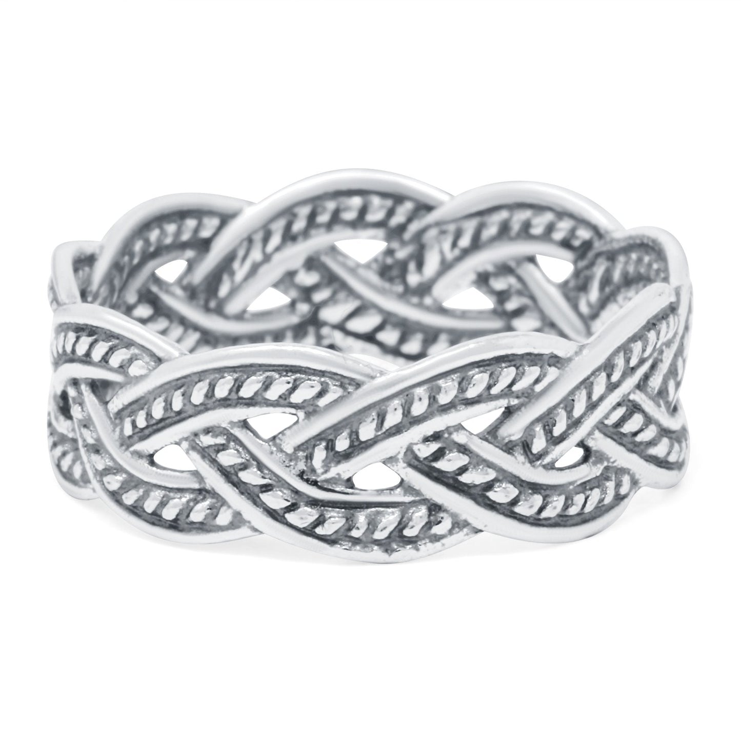 Braid Band Oxidized Ring (6mm)