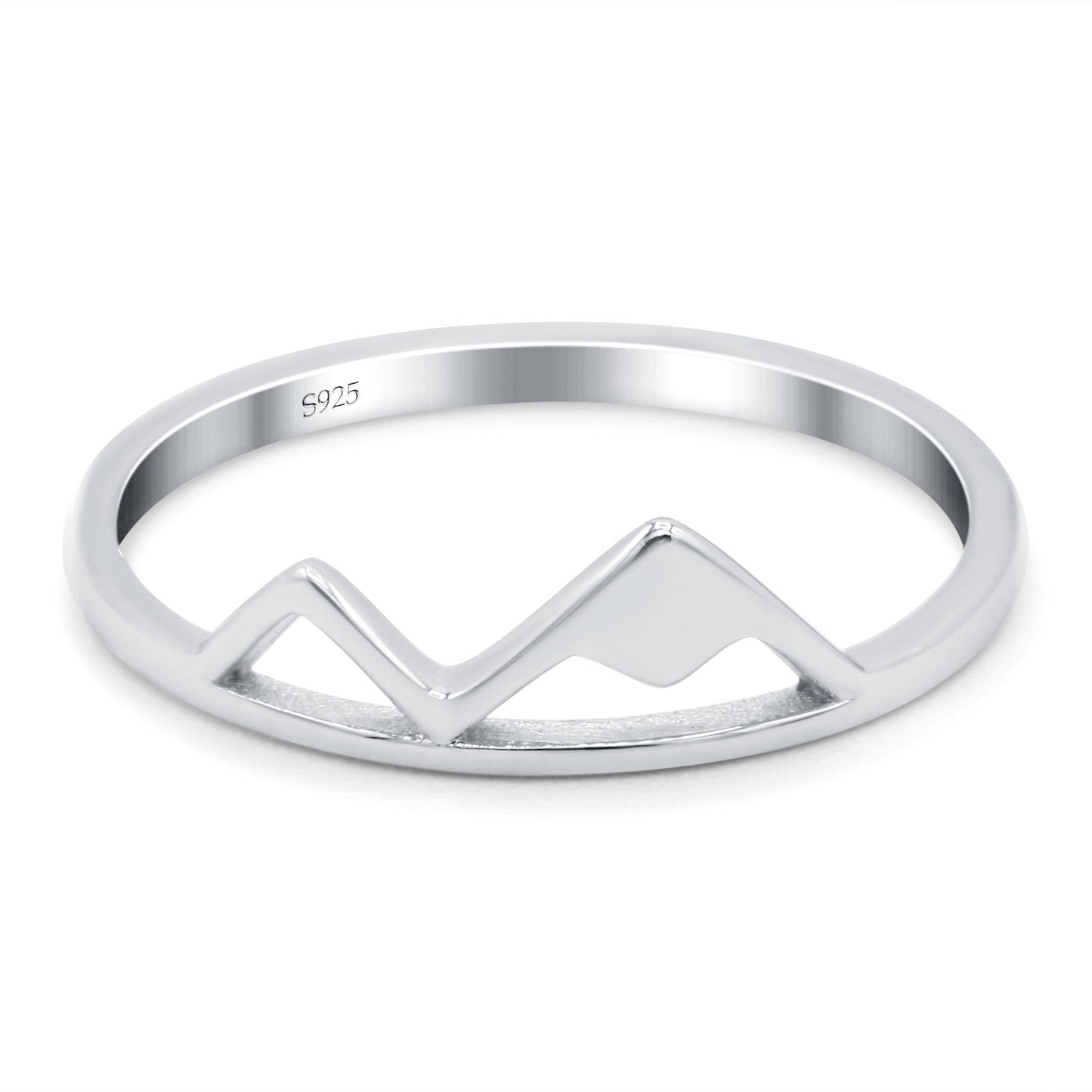 Mountains Ring Oxidized Band (4.5mm)