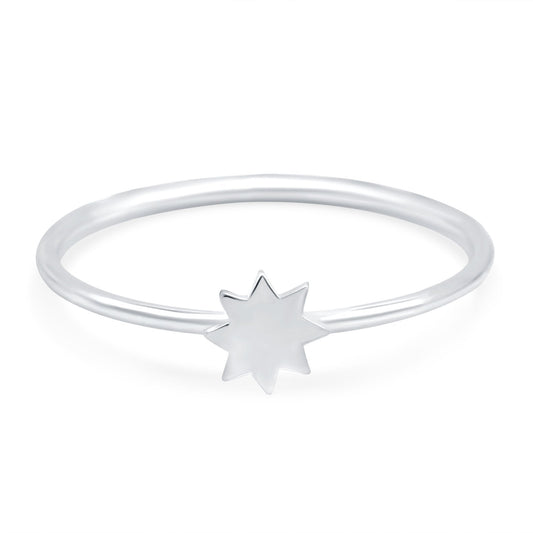 Star Oxidized Band Thumb Ring (4mm)