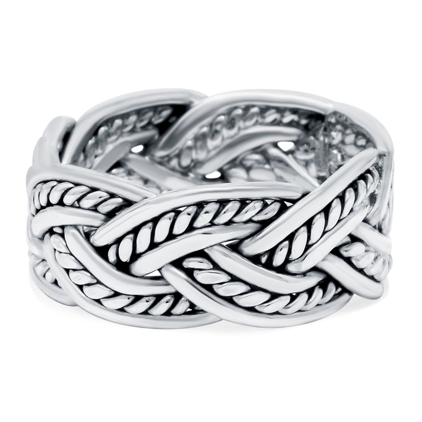 Braided Ring Oxidized Band (9mm)