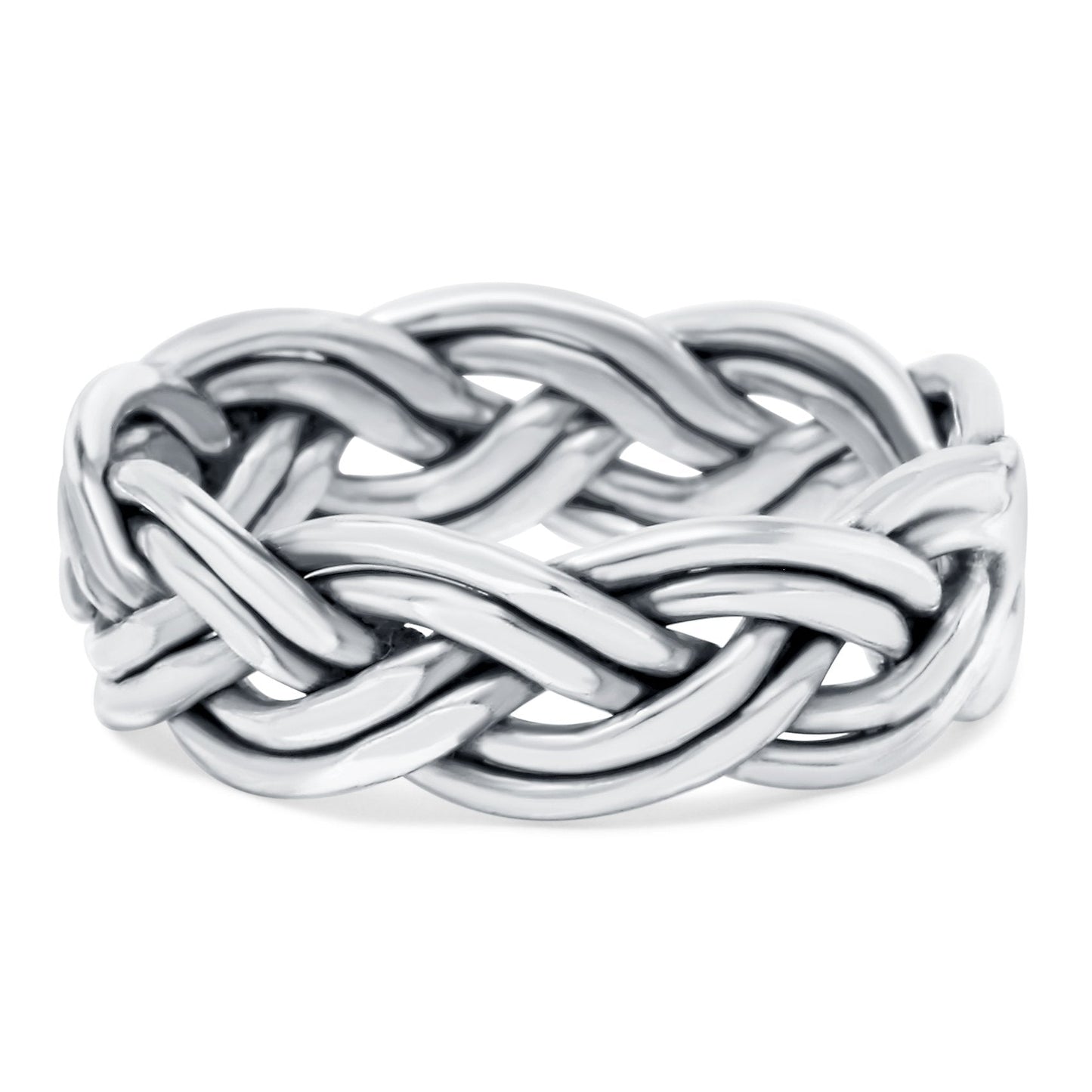 Braided Ring Oxidized Band (6mm)