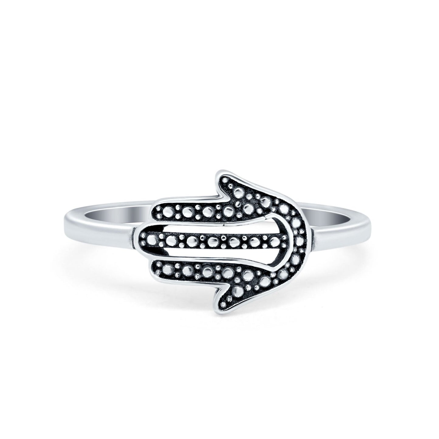 Sideways Hamsa Hand Ring