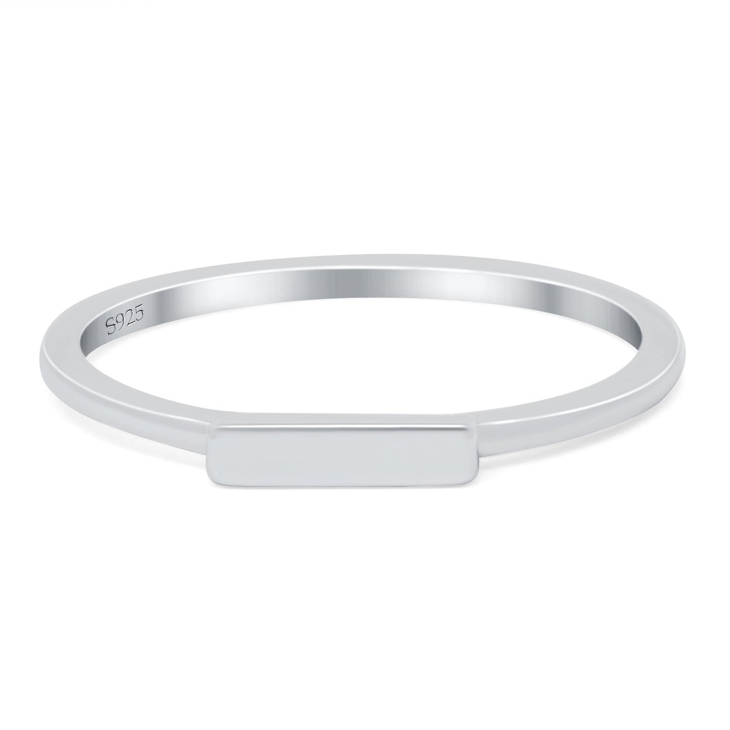 Bar Band Oxidized Ring  (2.5mm)