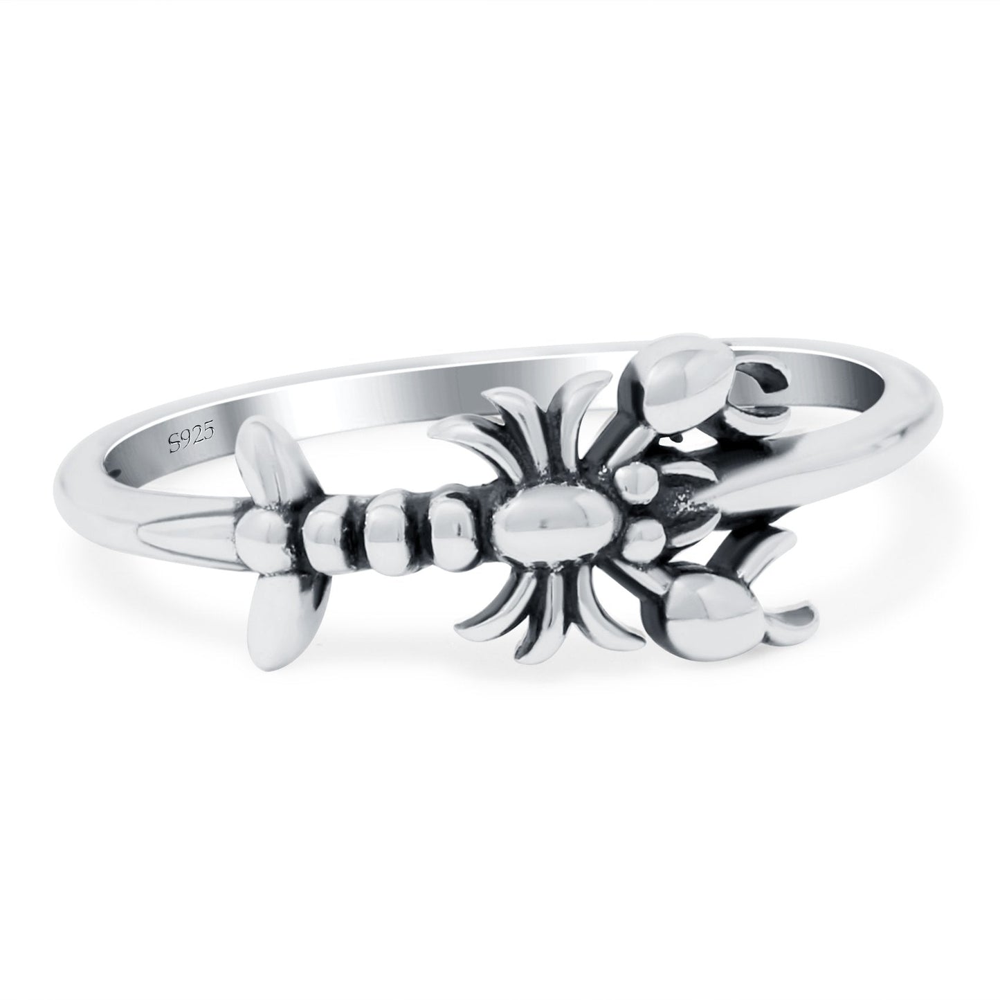 Lobster Band Oxidized Thumb Ring (6mm)