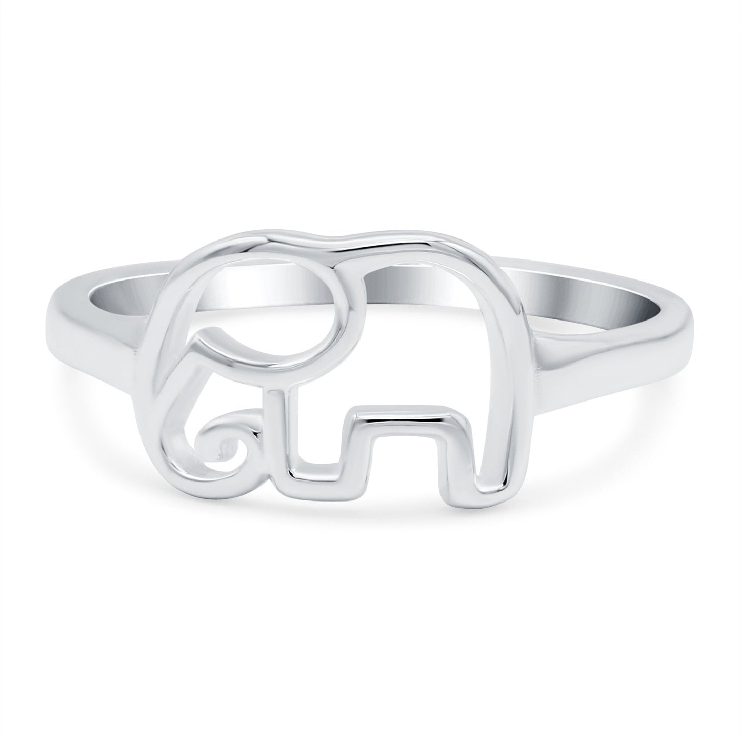 Elephant Band Oxidized Thumb Ring (8mm)