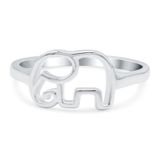 Elephant Band Oxidized Thumb Ring (8mm)