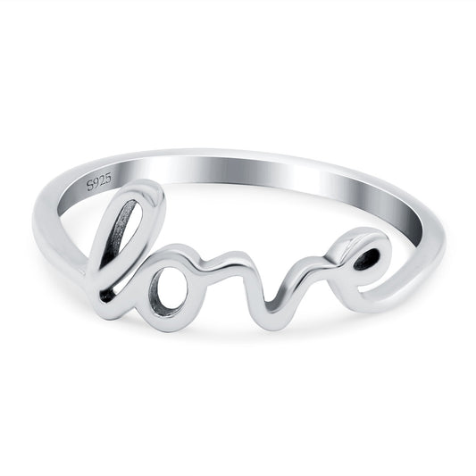 Love Band Oxidized Thumb Ring (7.5mm)