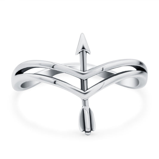 Arrow Band Oxidized Thumb Ring (14mm)