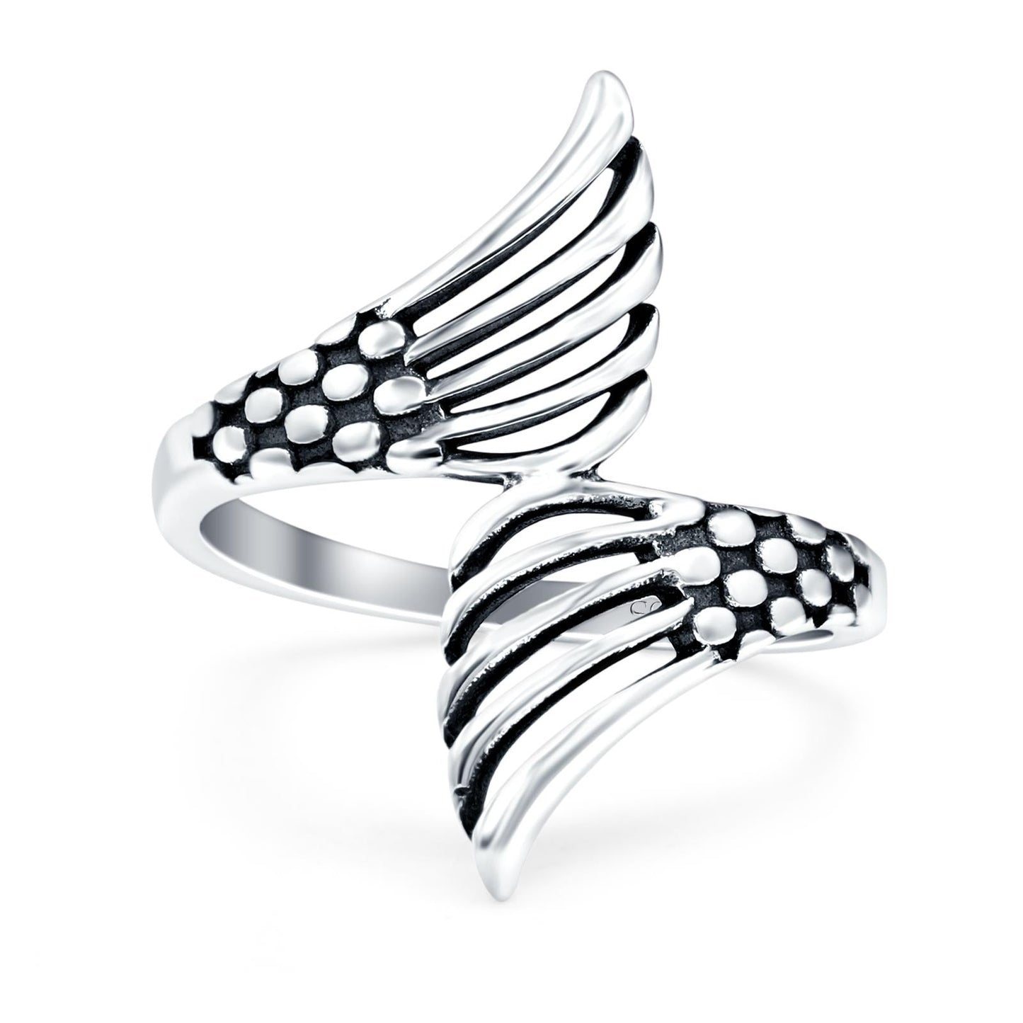 Mermaid Tails Oxidized Band Thumb Ring (23mm)