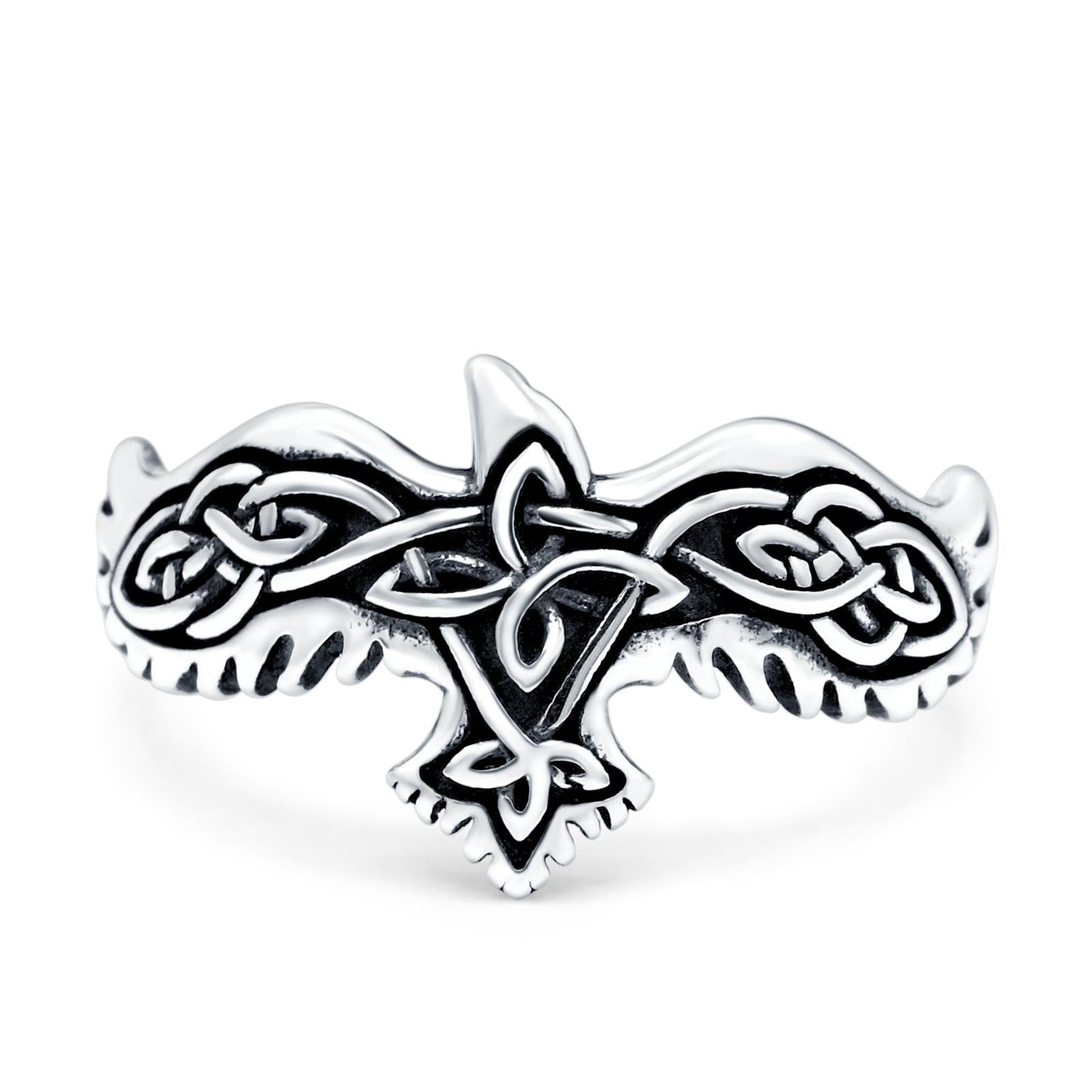 Celtic Oxidized Band Thumb Ring (11mm)