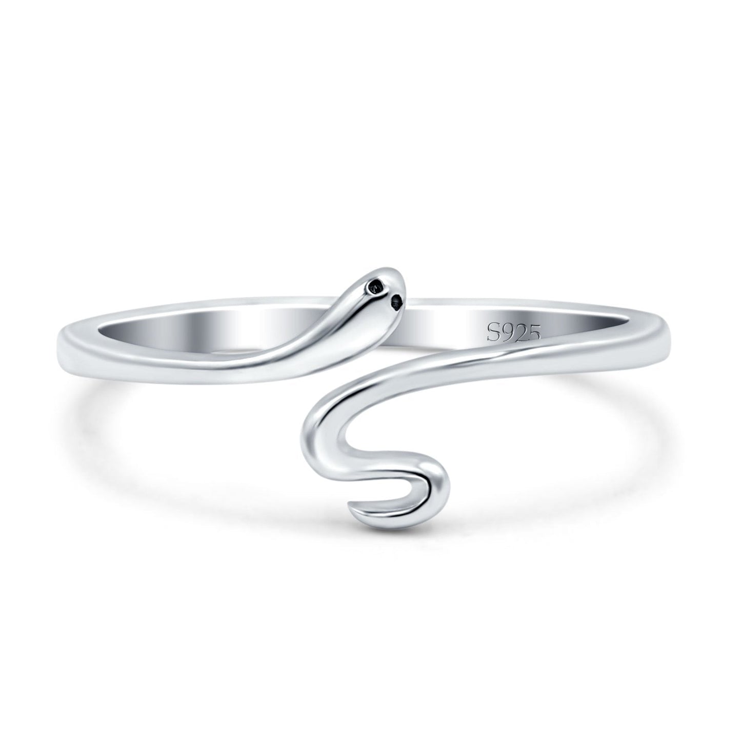 Snake Band Oxidized Ring (9mm)