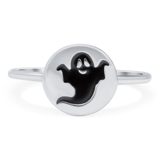 Ghost Oxidized Band Thumb Ring (10mm)