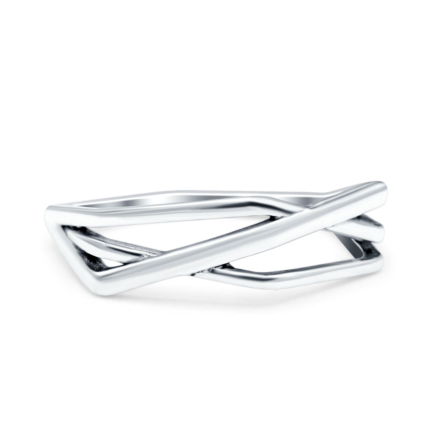 Geometric Oxidized Band Thumb Ring (5.4mm)