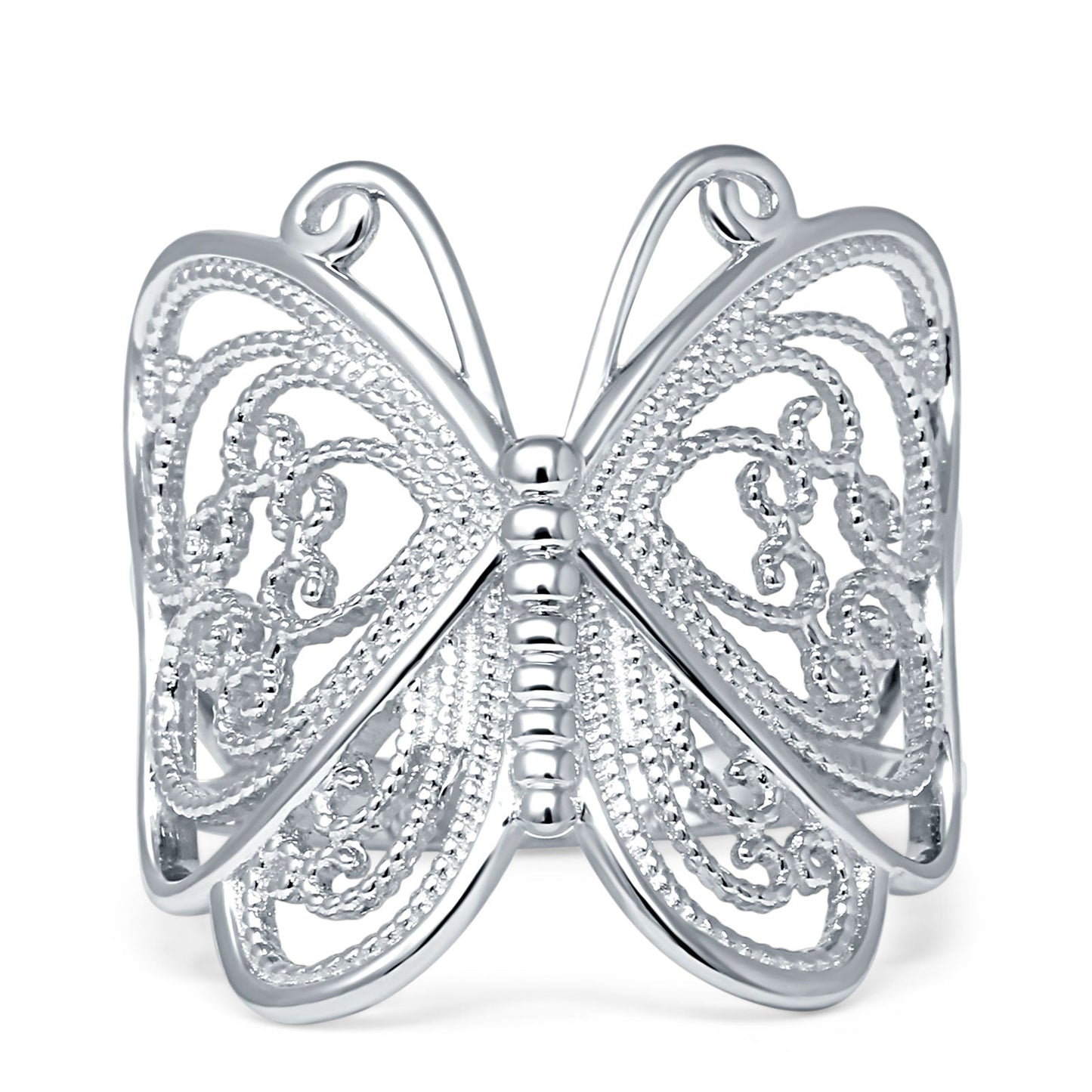 Filigree Design Butterfly Fashion Ring