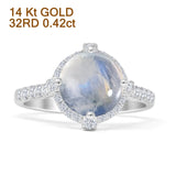 Round Halo Diamond Ring