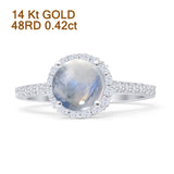 Round Halo Diamond Ring