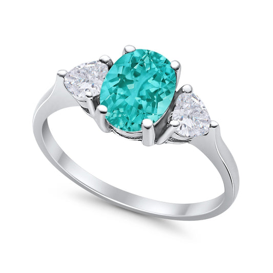 Fashion Promise Simulated Paraiba Tourmaline CZ Ring