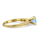 Round Solitaire Statement Gold Ring