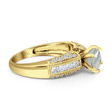 Round Yellow Gold Bridal Ring