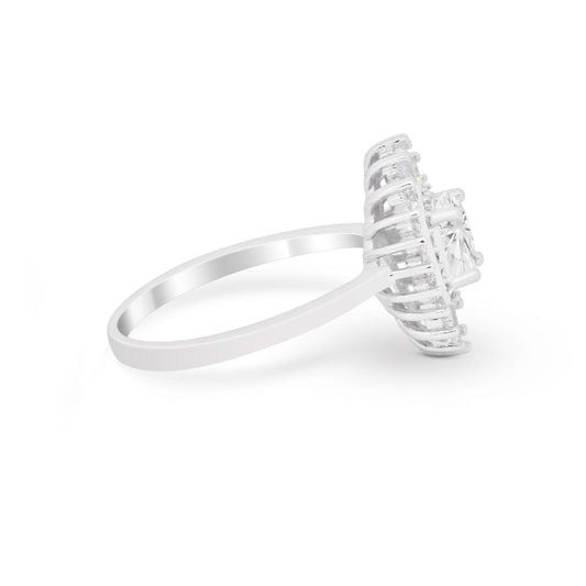 Art Deco Baguette Simulated CZ Wedding Bridal Ring