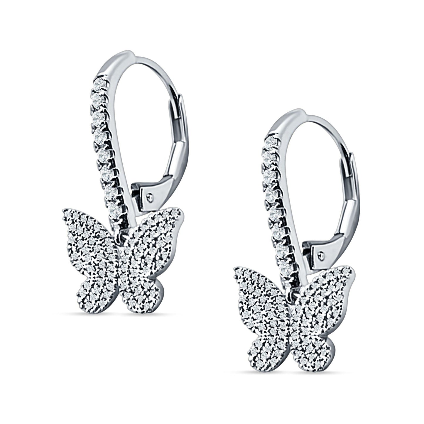 Butterfly Hoop Earrings