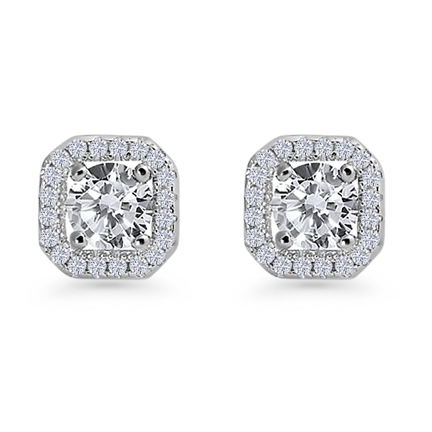 Cushion Cut Stud Earring