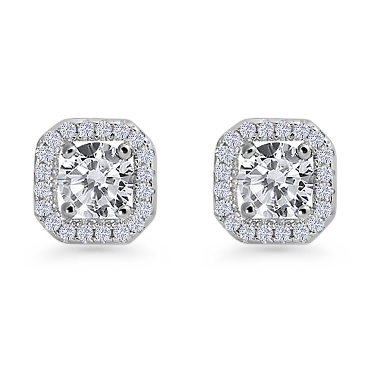 Cushion Cut Stud Earring