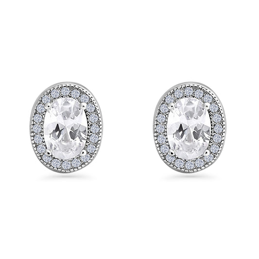 Oval Stud Earring