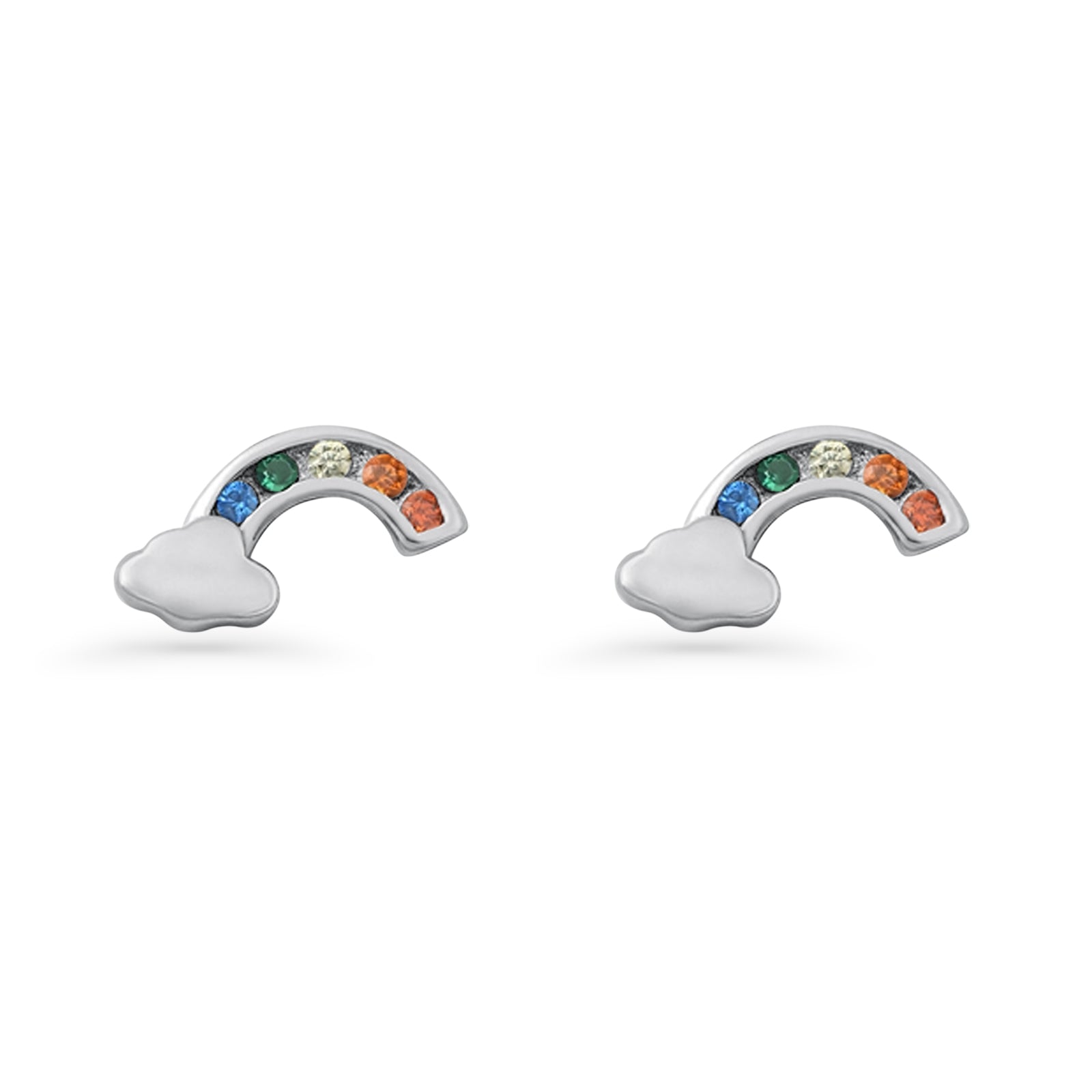 Rainbow Cloud Stud Earring