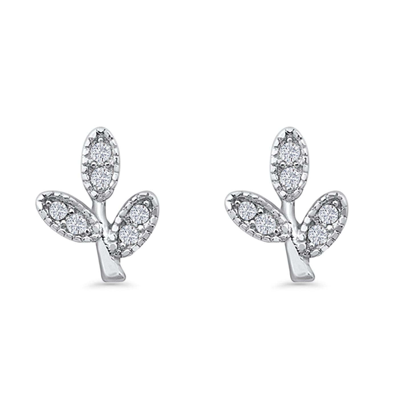 Branch Leaves Stud Earring