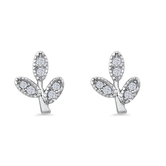 Branch Leaves Stud Earring