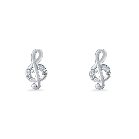 Music Notes Stud Earrings