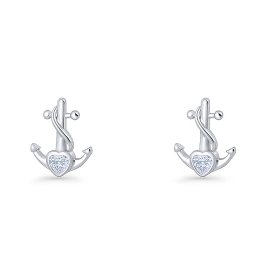 Anchor Stud Earring