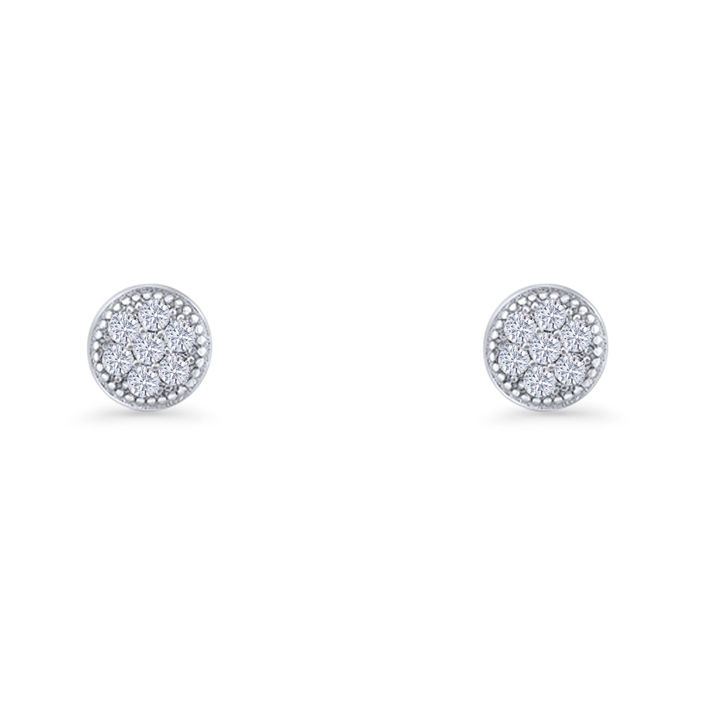 Round Stud Earrings