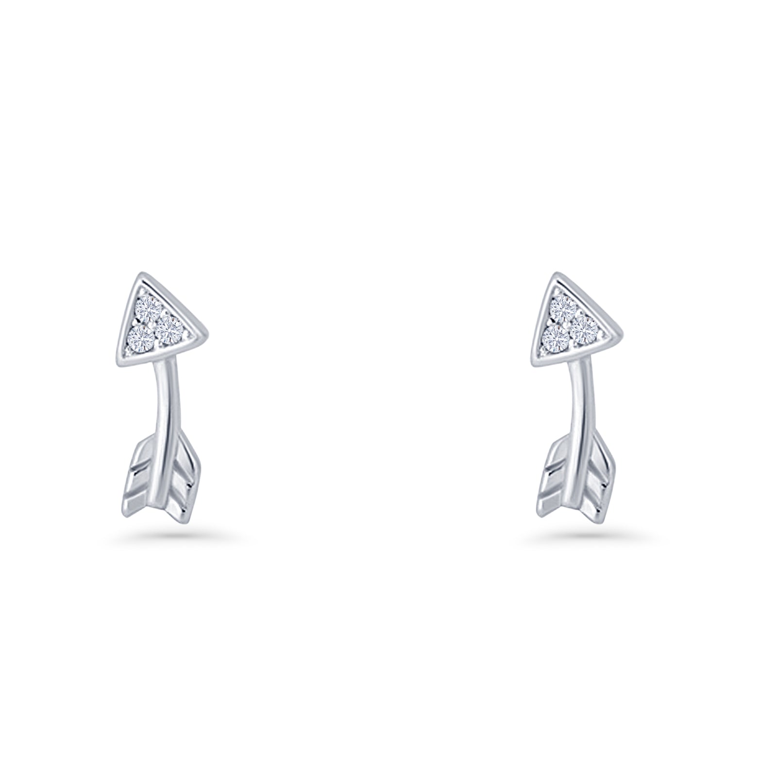 Curved Arrow Stud Earrings